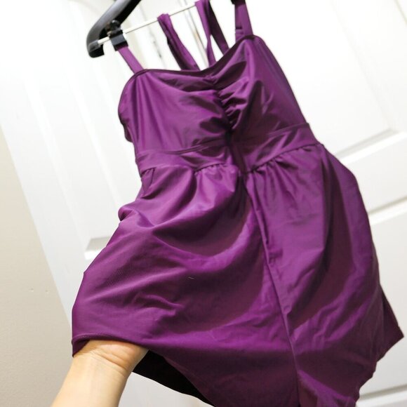 BloomChic Plus Size 2XL Surplice Neckline Belted Plain One-Piece Swimsuit- us18 - Picture 5 of 5